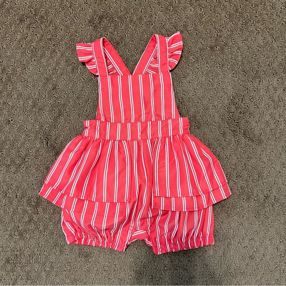 Habitual Pink and White Jumpsuit with Ruffle Details - Picture 1 of 4